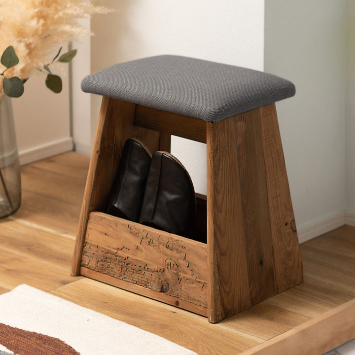 スツール木製収納付座面高45cm