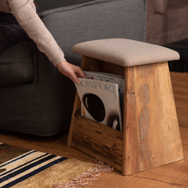 スツール木製収納付座面高45cm