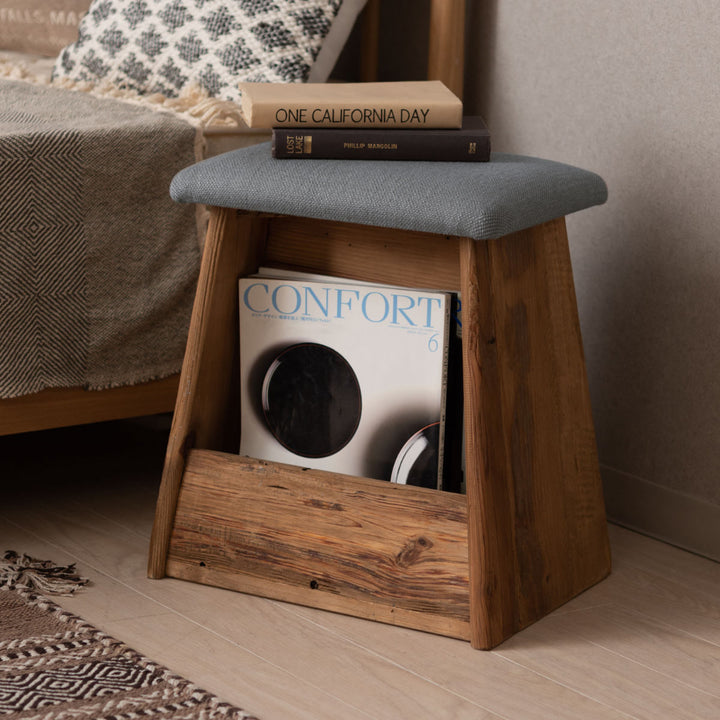 スツール木製収納付座面高45cm