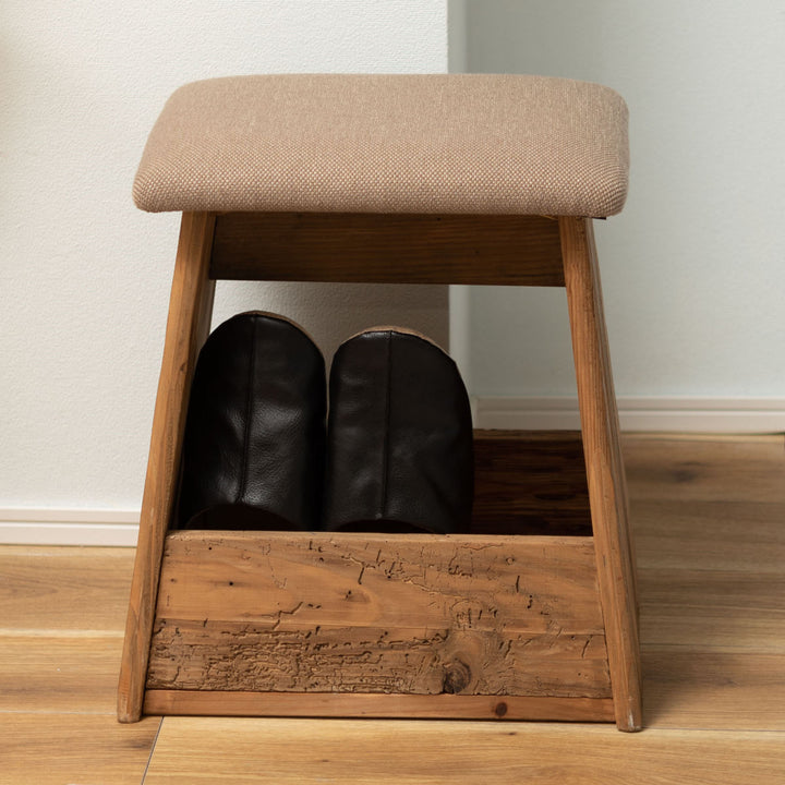 スツール木製収納付座面高45cm