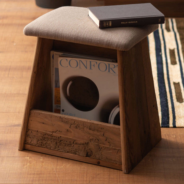 スツール木製収納付座面高45cm