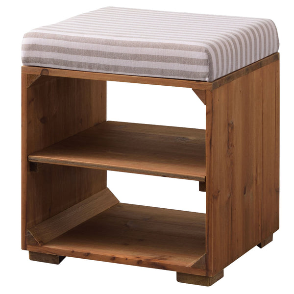 スツール木製収納付ラックスツールボーダー