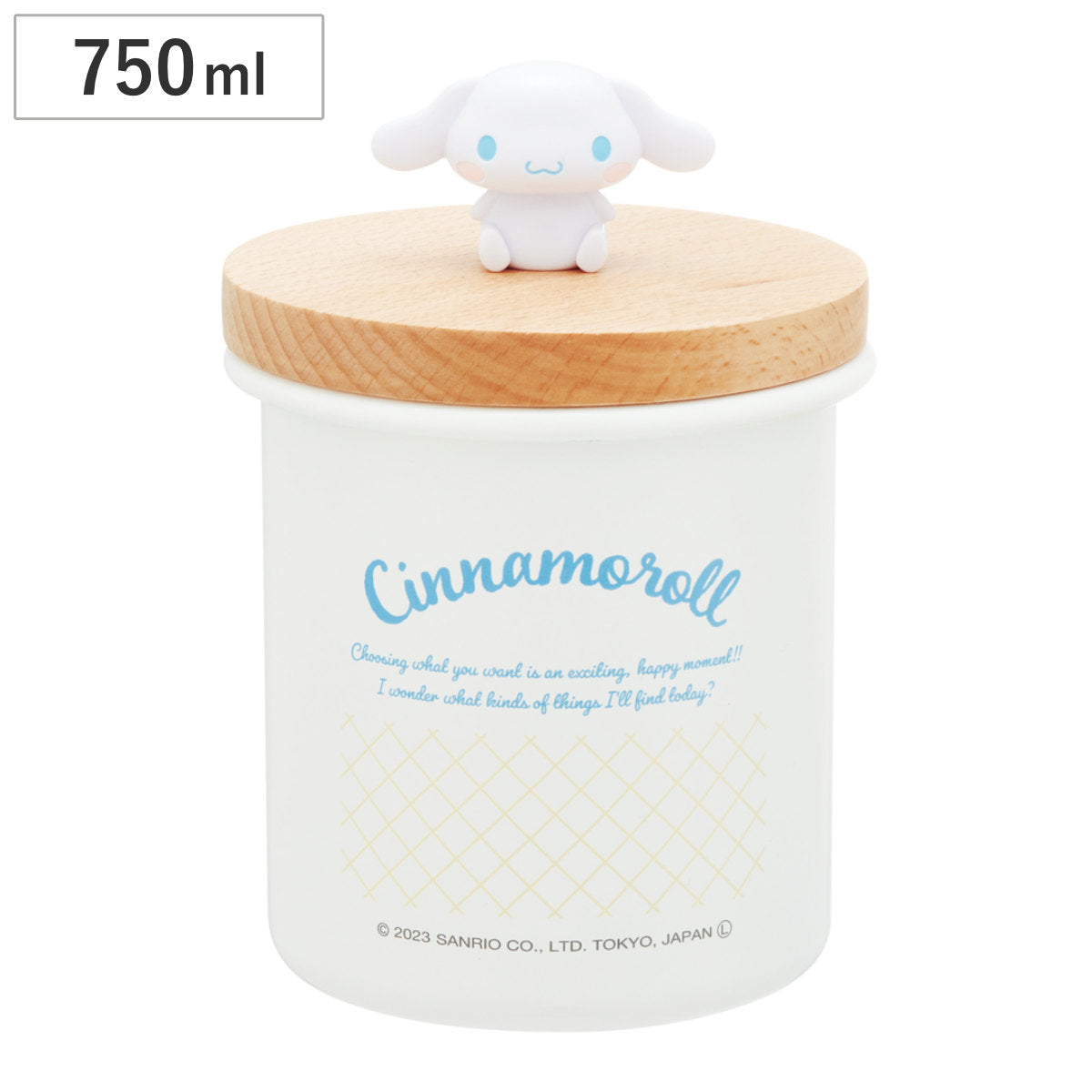 保存容器 750ml マスコット付キャニスター シナモロール – ハウジー