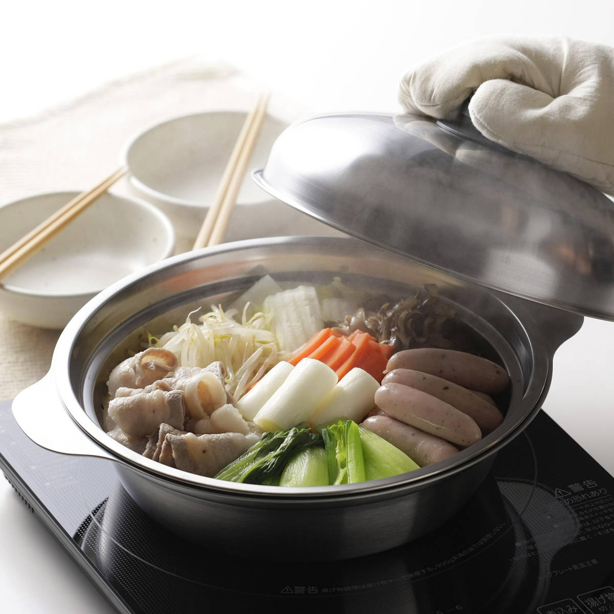 卓上鍋 24cm IH対応 ステンレス製 日本製 – ハウジー