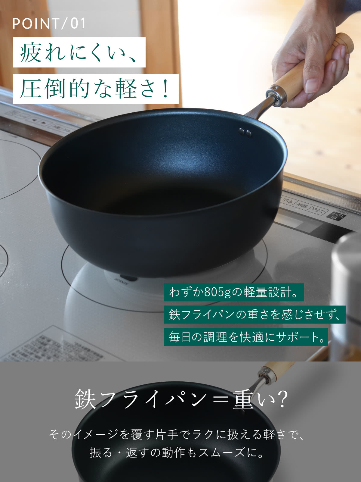 鉄マルチパン 23cm IH対応 匠味 深型フライパン 日本製 – ハウジー