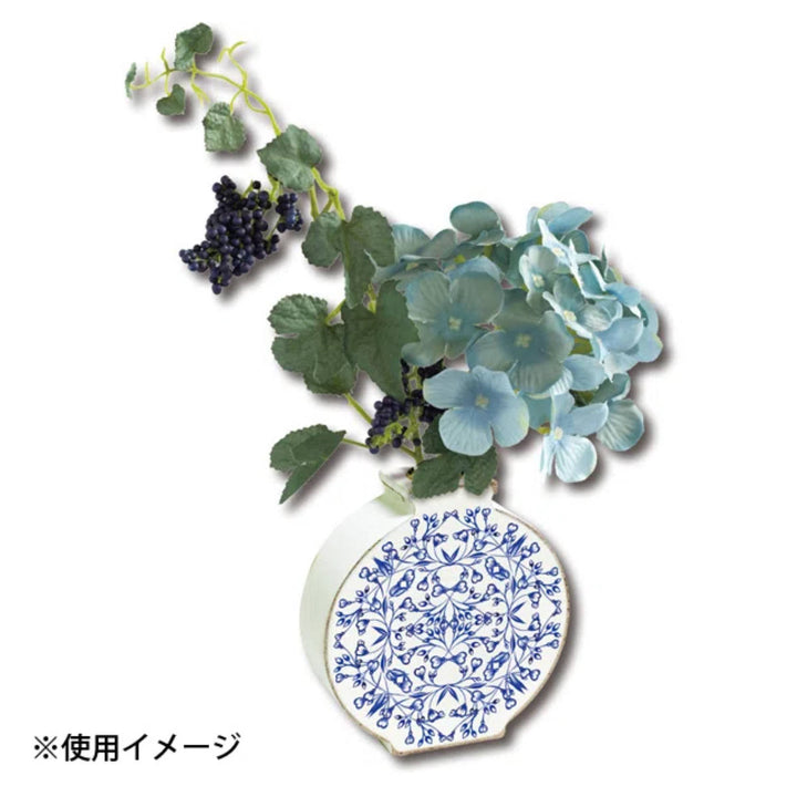 花瓶アートフラワーベースブルーフラワー