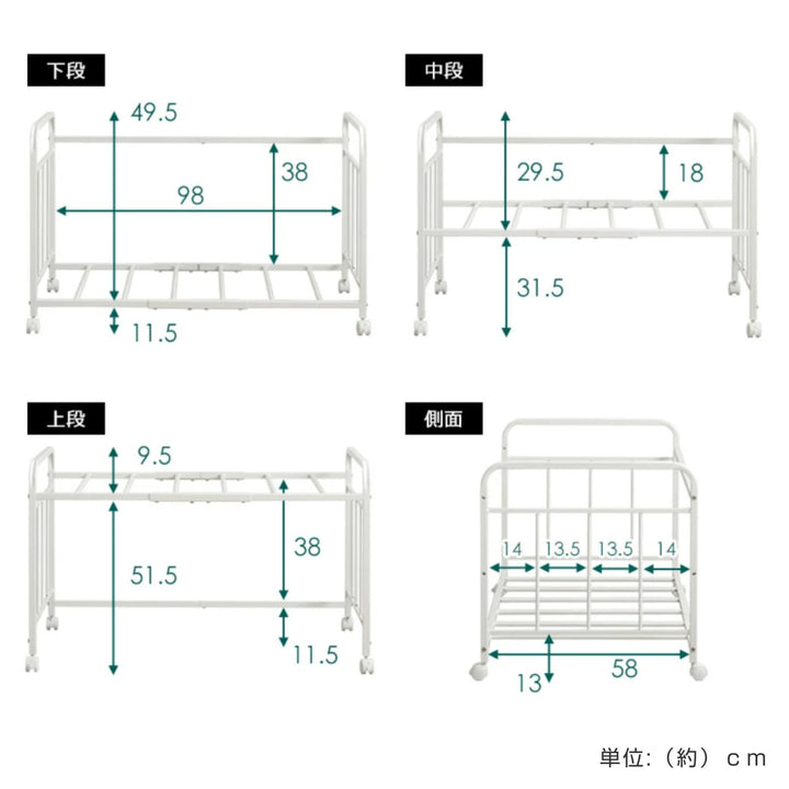 布団収納ラック1段奥行深型ノーマルタイプ奥行68cm