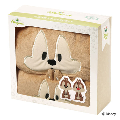 タオル 吸水速乾タオルギフトセット ヘアドライタオル バスポンチョ チップ＆デール