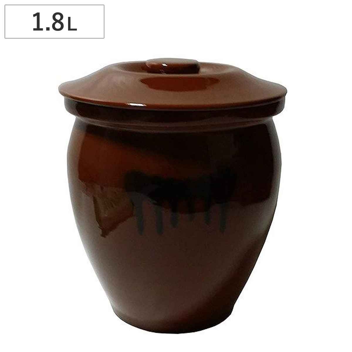 漬物容器 1.8L 丸かめ 1号 蓋付き 陶器 – ハウジー