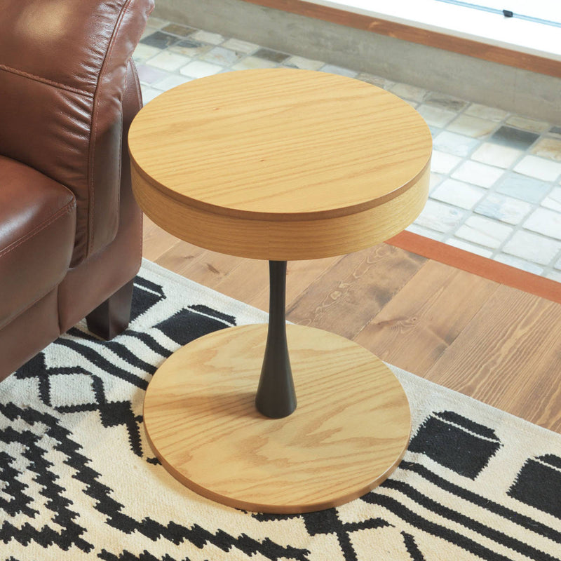 サイドテーブル円型高さ49cmトレーサイドテーブル
