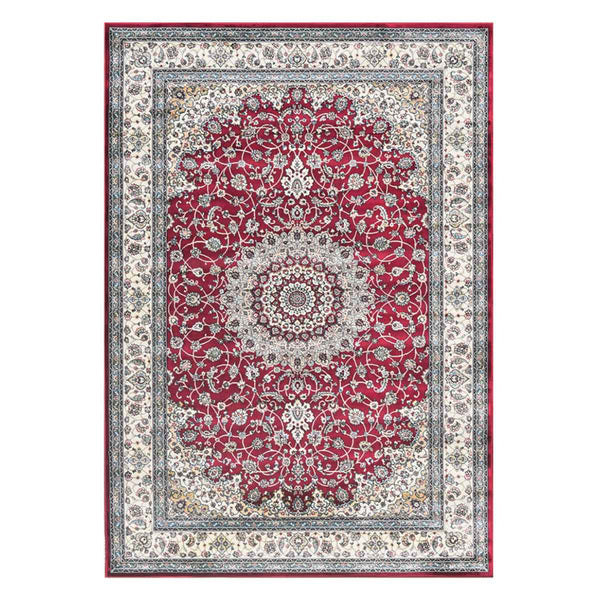 ラグモケット織りパレス195×195cmホットカーペット・床暖房対応メダリオン柄アンティーク調