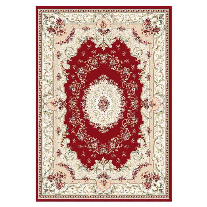 ラグモケット織りパレス195×195cmホットカーペット・床暖房対応メダリオン柄