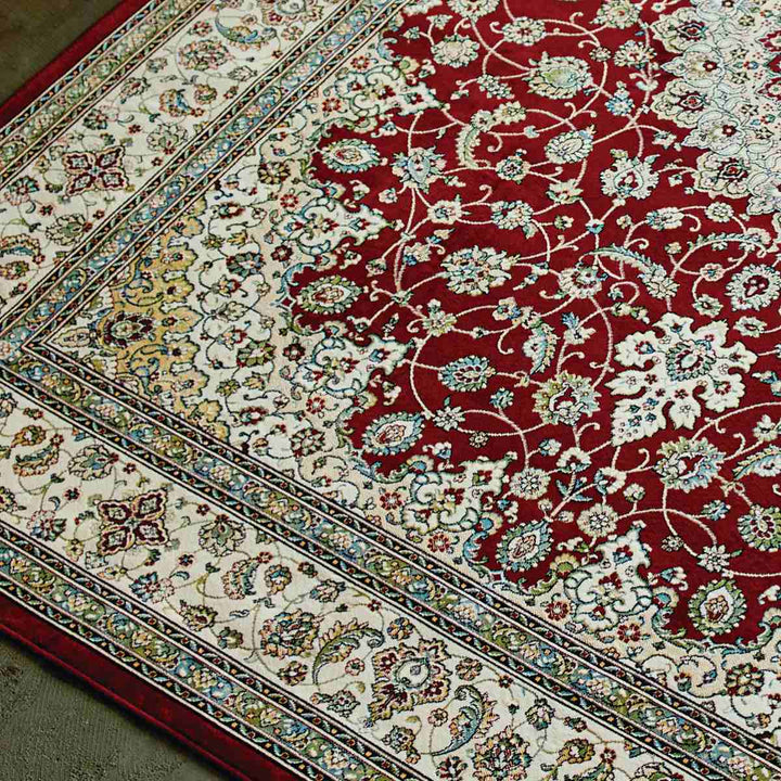 ラグモケット織りパレス195×250cmホットカーペット・床暖房対応メダリオン柄アンティーク調