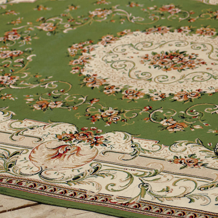 ラグモケット織りパレス195×250cmホットカーペット・床暖房対応メダリオン柄