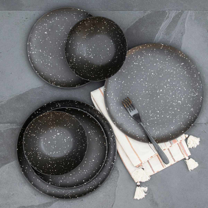 プレート22cmオリオンテラゾバンブーファイバーメラミン