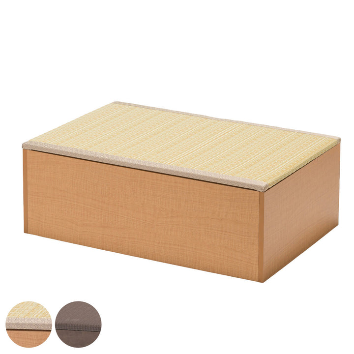 樹脂畳ユニットロータイプ幅90×奥行60×高さ31.5cm収納付ベンチ