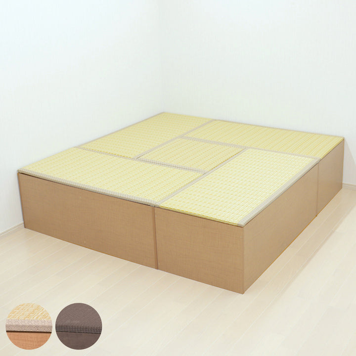 樹脂畳ユニットAセットハイタイプ幅120cm×4幅60cm×1収納付ベンチ