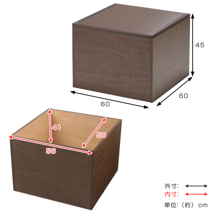 樹脂畳ユニットAセットハイタイプ幅120cm×4幅60cm×1収納付ベンチ
