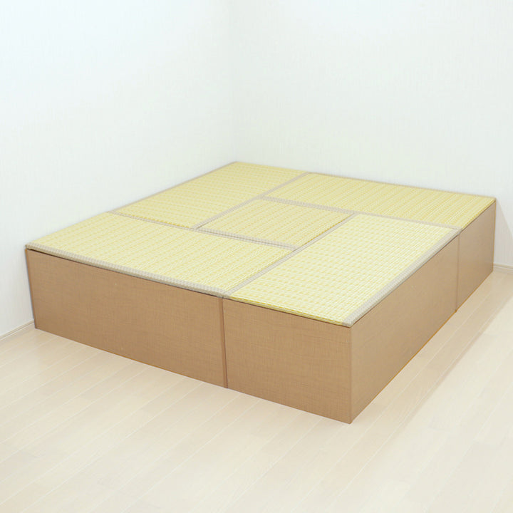 樹脂畳ユニットAセットハイタイプ幅120cm×4幅60cm×1収納付ベンチ