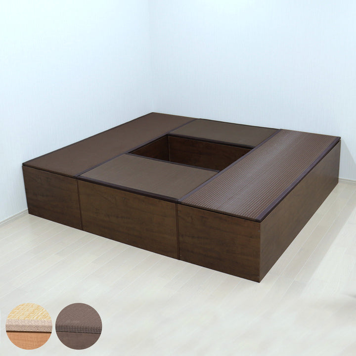 樹脂畳ユニットBセットハイタイプ幅180cm×2幅90cm×2収納付ベンチ