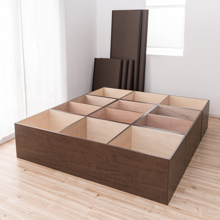 樹脂畳ユニットLセットハイタイプ幅180cm×2幅90cm×3収納付ベンチ