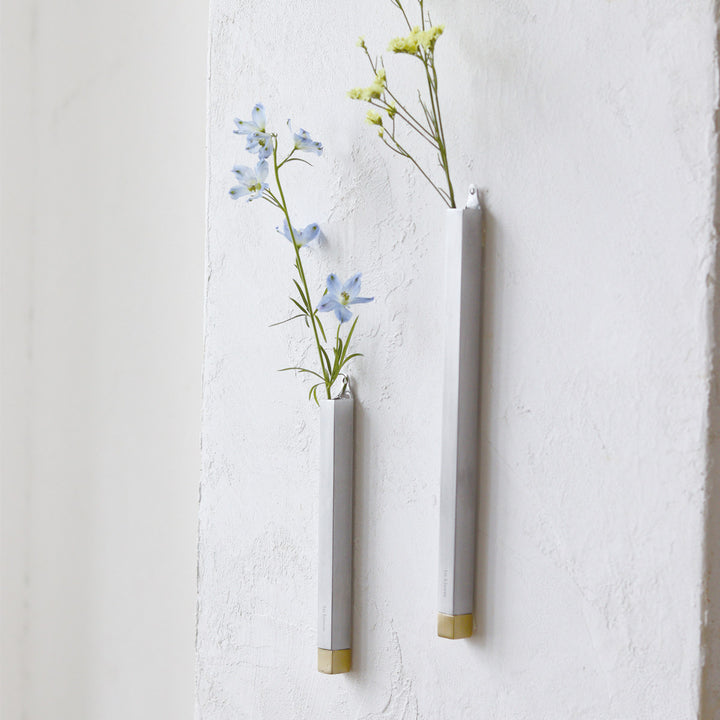 花瓶インブルームアルミウォールシリンダーSフラワーベース