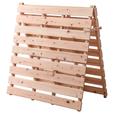 すのこベッド シングル 折りたたみ 2つ折り 国産ひのき 日本製 山型