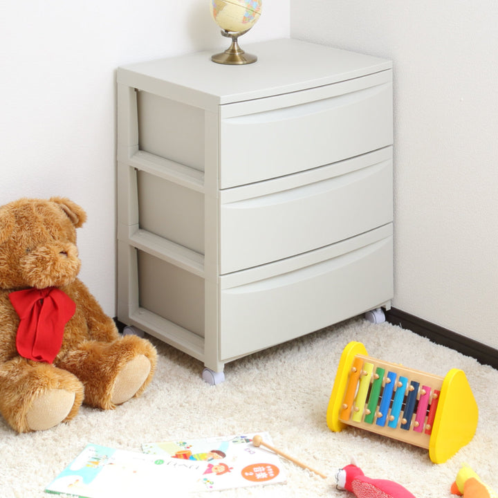 チェスト3段Roocent（ルーセント）幅54×奥行42×高さ68.4cmキャスター付き