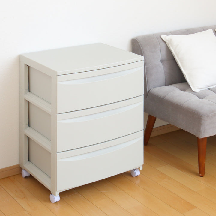 チェスト3段Roocent（ルーセント）幅54×奥行42×高さ68.4cmキャスター付き