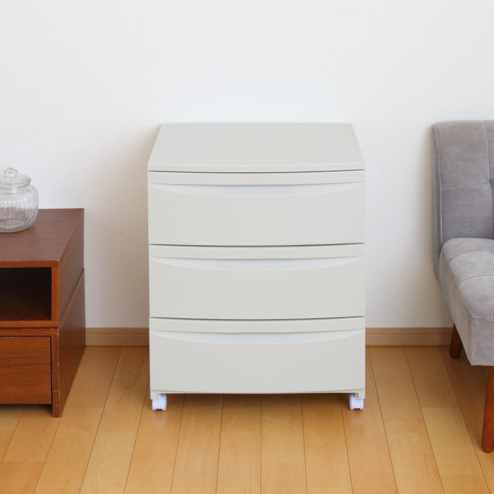 チェスト3段Roocent（ルーセント）幅54×奥行42×高さ68.4cmキャスター付き