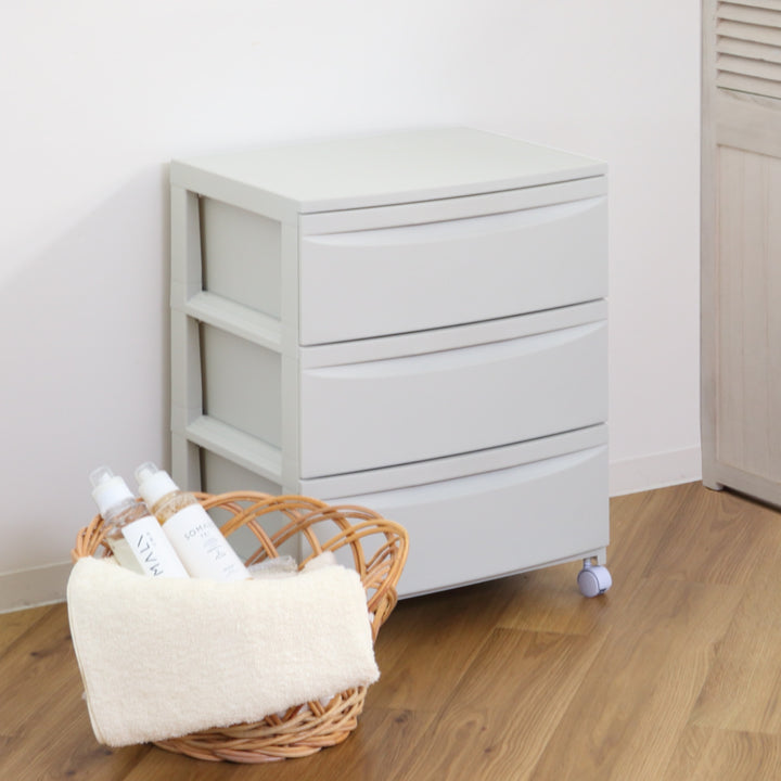 チェスト3段Roocent（ルーセント）幅54×奥行42×高さ68.4cmキャスター付き