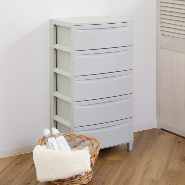 チェスト5段Roocent（ルーセント）幅54×奥行42×高さ102.7cm脚付き