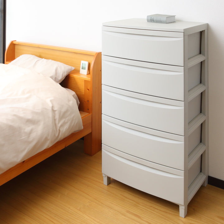 チェスト5段Roocent（ルーセント）幅54×奥行42×高さ102.7cm脚付き