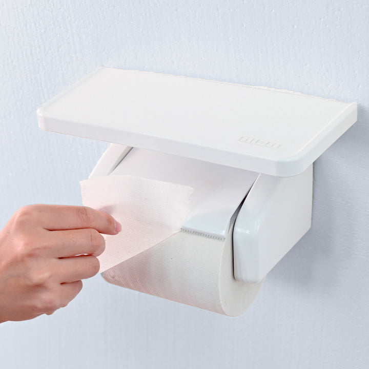 ペーパーホルダー我が家べんり化計画フィルフィットワンタッチ棚付き