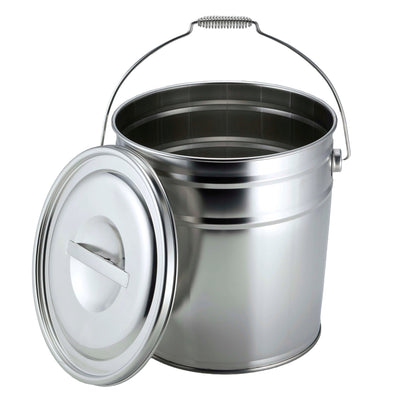 バケツ ステンレス フタ付き 15L