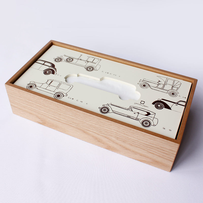 ティッシュケース木製ヤマト工芸yamatohakoクラシックカー