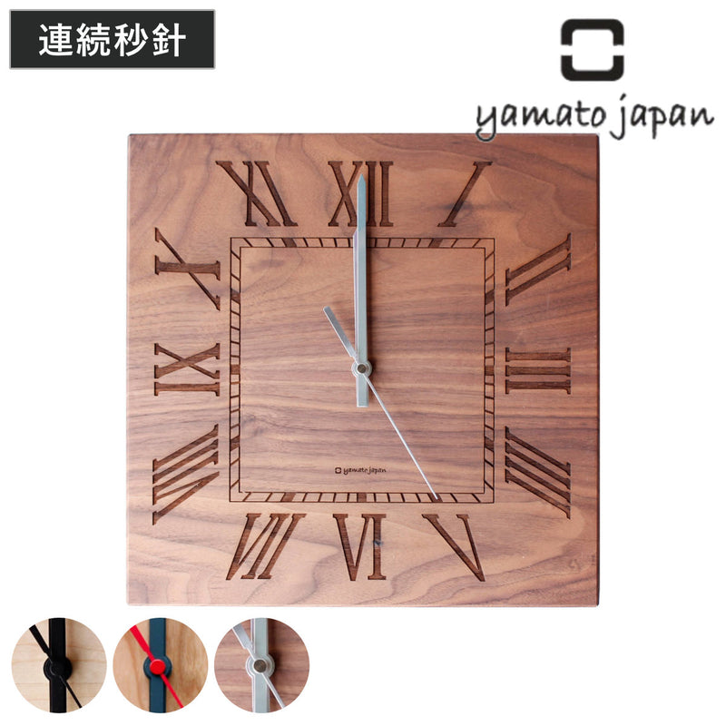 掛け時計木製ヤマト工芸yamatoMUKU-ローマ数字-