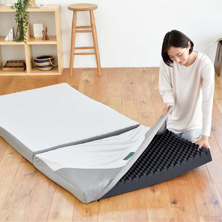 西川三つ折りマットレスSUYARAシングル体圧分散