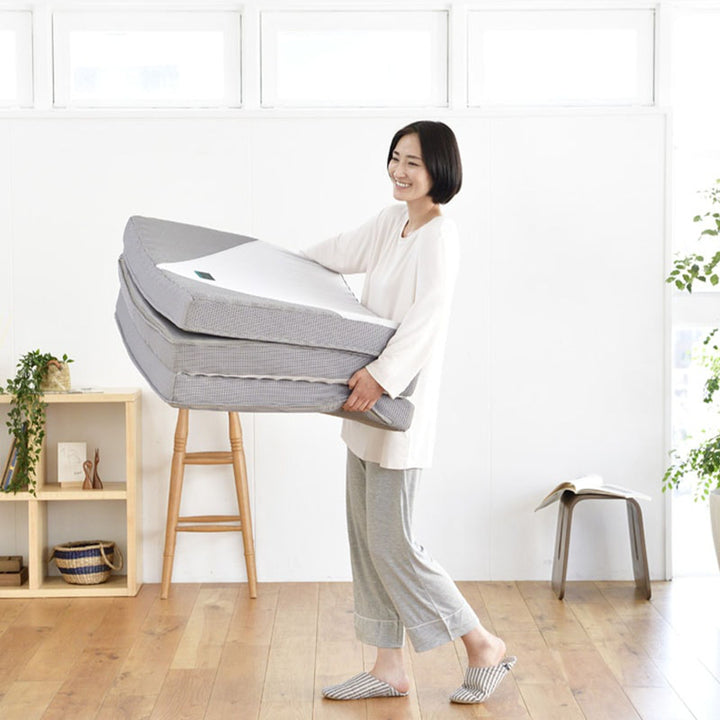 西川三つ折りマットレスSUYARAセミダブル体圧分散