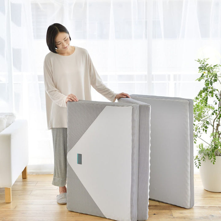 西川三つ折りマットレスSUYARAダブル体圧分散