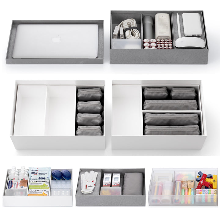 収納ケースタイディアップボックス浅型5点セット