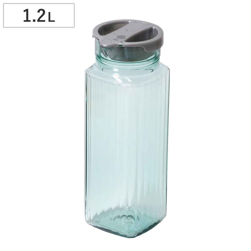 冷水筒ピッチャー1.2Lガラス調プラスチック