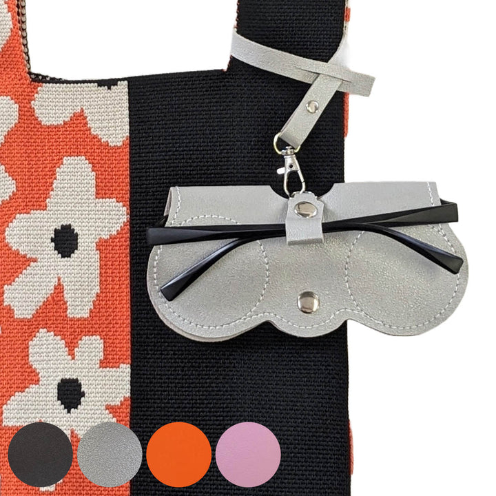 眼鏡ケースストラップ付きソフトメガネケース持ち運び