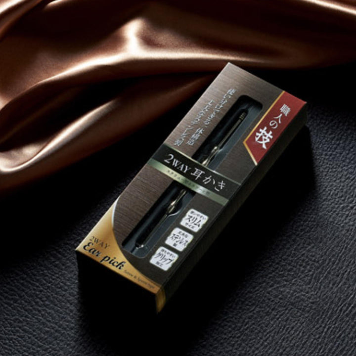 耳かき職人の技2WAY耳かきスクリュー式かき出し式ステンレス