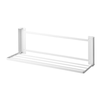 山崎実業 tower ウォール折り畳みバスタオルラック タワー 石こうボード壁対応