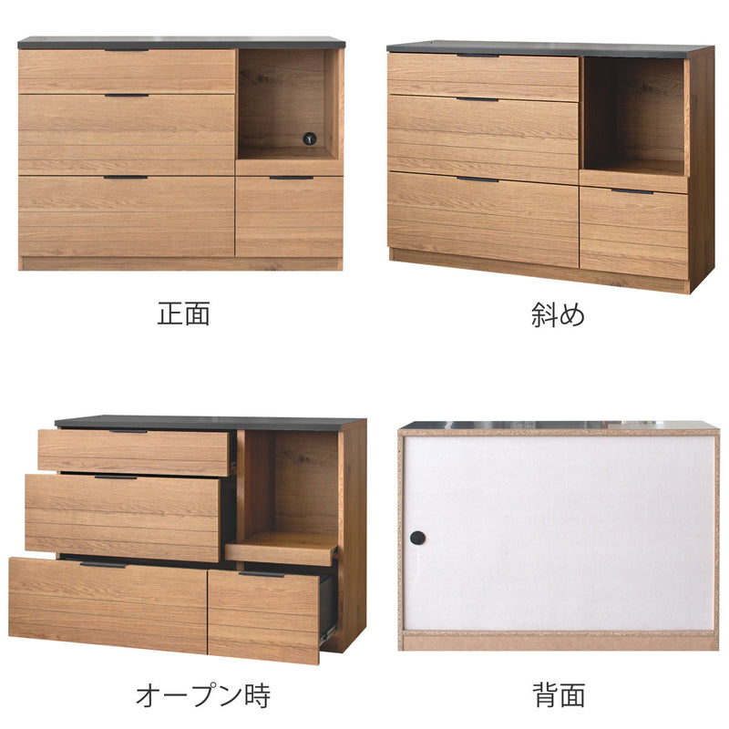 キッチンカウンター幅120cmエテル鋼板天板日本製完成品