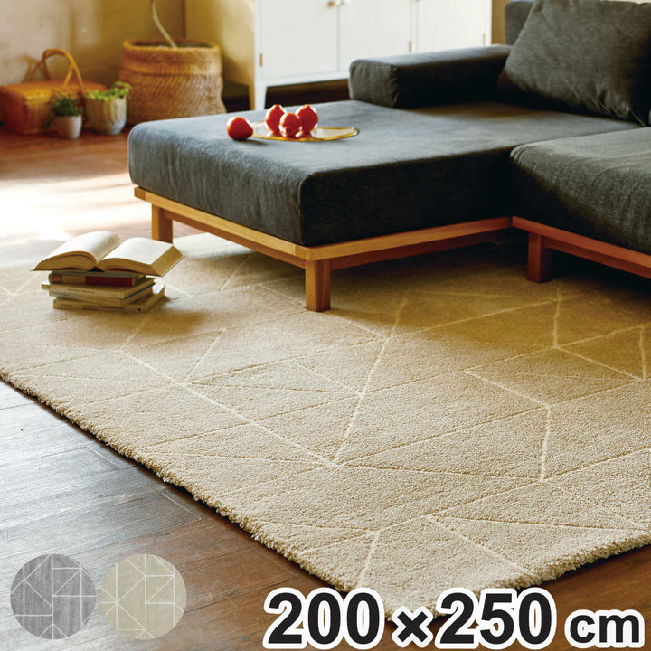 ラグルミエウィルトン織り200×250cm床暖房対応