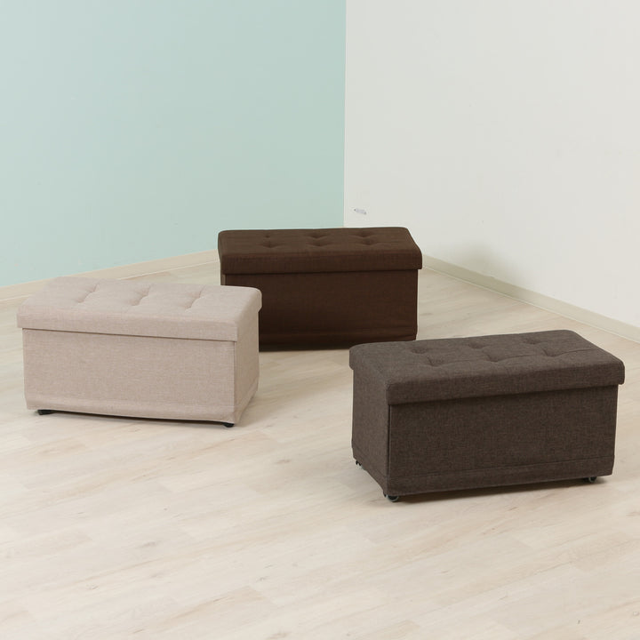 スツール収納キャスター付長方形座面高39.5cmベルクフォールディングベンチ