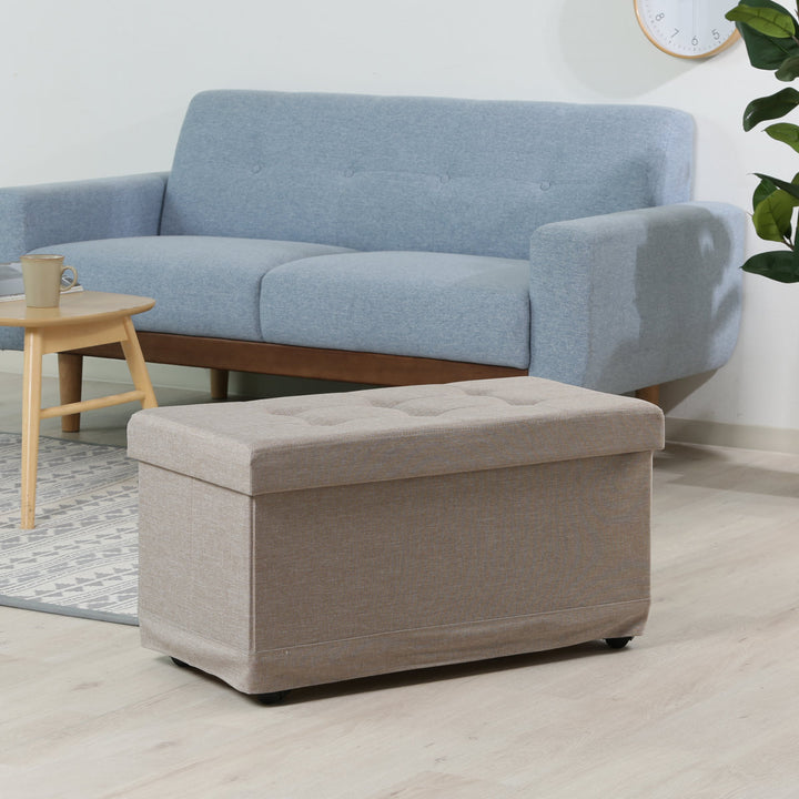 スツール収納キャスター付長方形座面高39.5cmベルクフォールディングベンチ