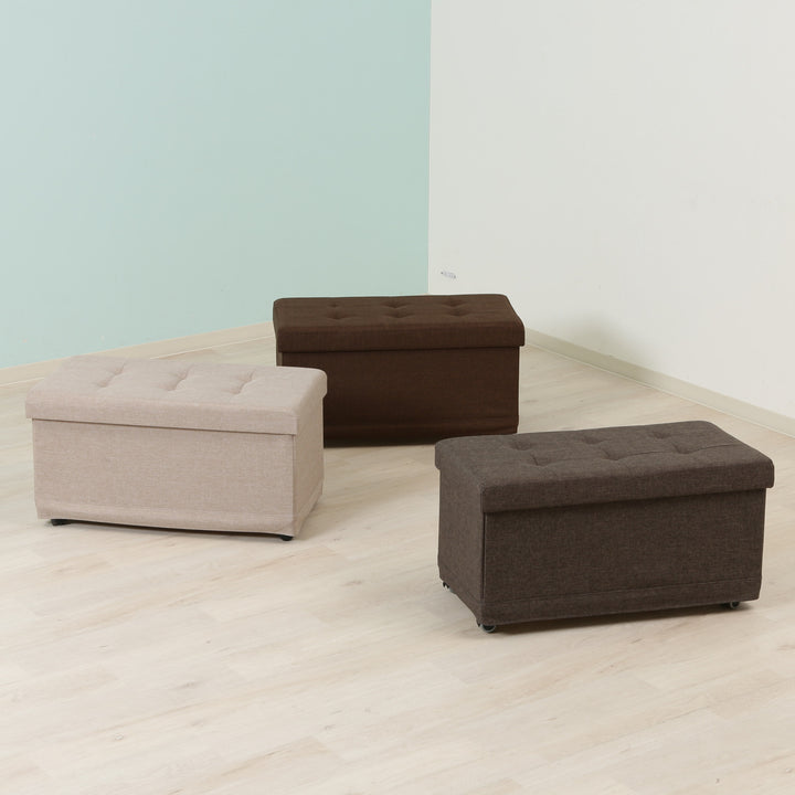 スツール収納キャスター付長方形座面高39.5cmベルクフォールディングベンチ